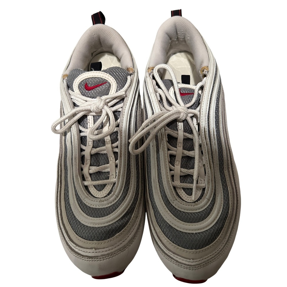 Nike Air Max‎ 97 White Grey Red Men's Size 11.5 Low Top Sneakers